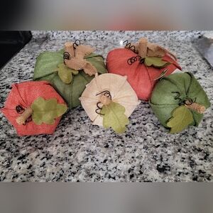 RAZ Imports, Fabric Pumpkins Variety Lot Fall Decor.